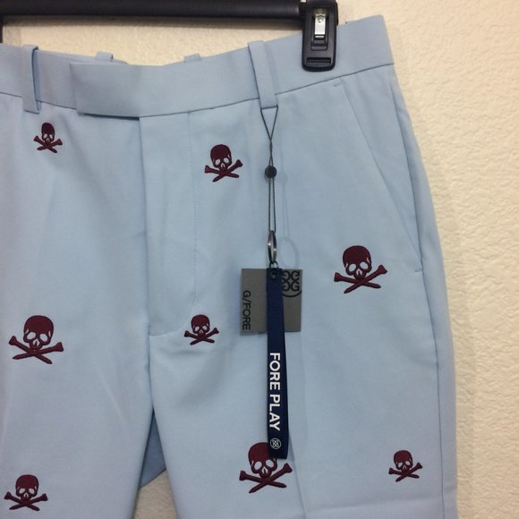 G/FORE Mens Killer Skulls Embroidery Golf Shorts - Picture 4 of 12